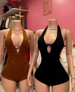 Black Tie up Romper