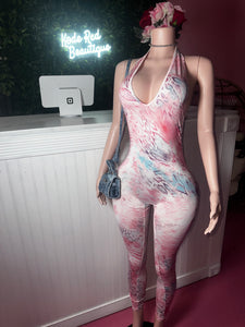 Pink Leopard Jumpsuit