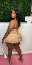 Load image into Gallery viewer, Lace Me Tight Nude Romper Dress