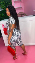 Load image into Gallery viewer, zebra print romper