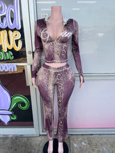 Load image into Gallery viewer, Printed Zip-up Pants Set