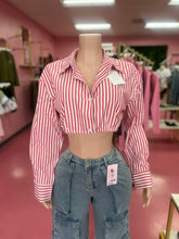 Load image into Gallery viewer, Pink Striped Button Down